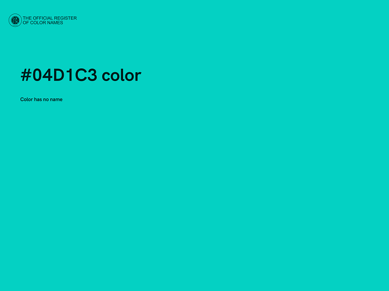 #04D1C3 color image