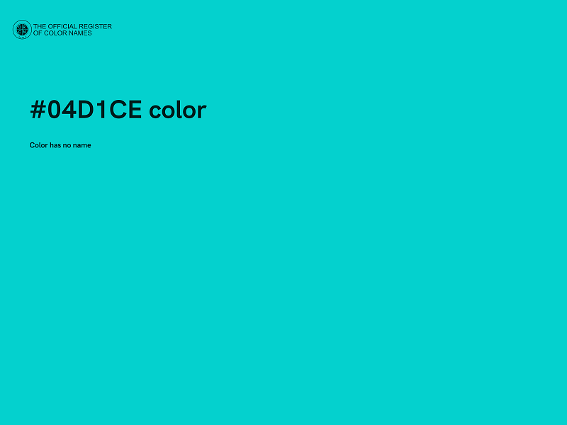 #04D1CE color image