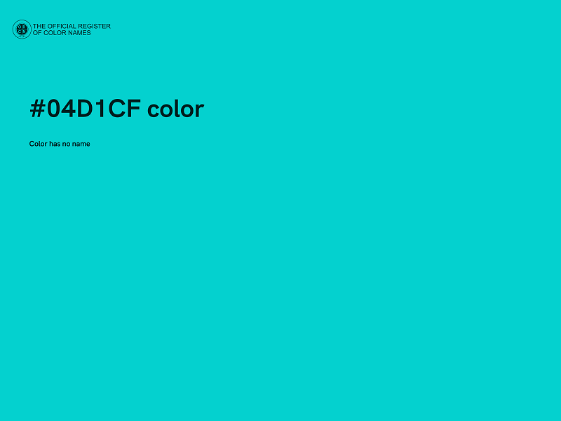 #04D1CF color image