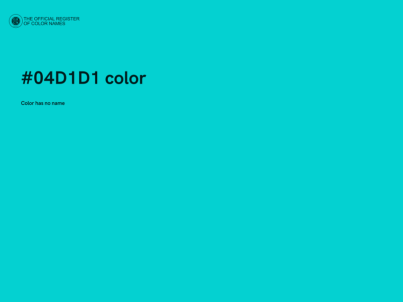 #04D1D1 color image