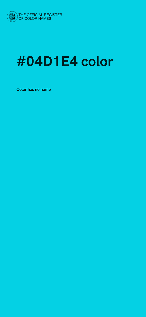 #04D1E4 color image