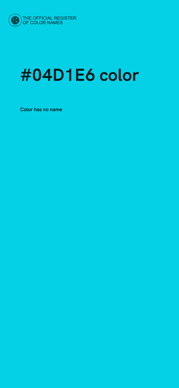 #04D1E6 color image