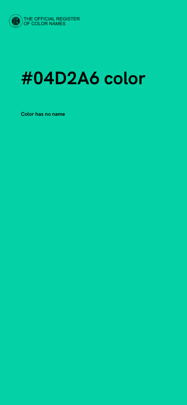 #04D2A6 color image