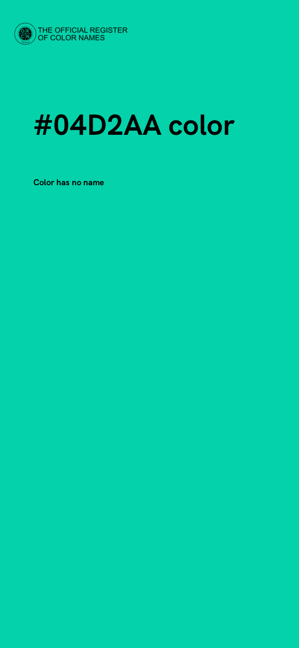 #04D2AA color image