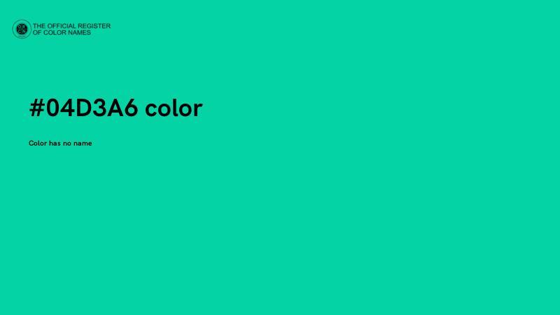 #04D3A6 color image