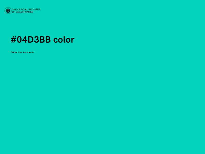 #04D3BB color image