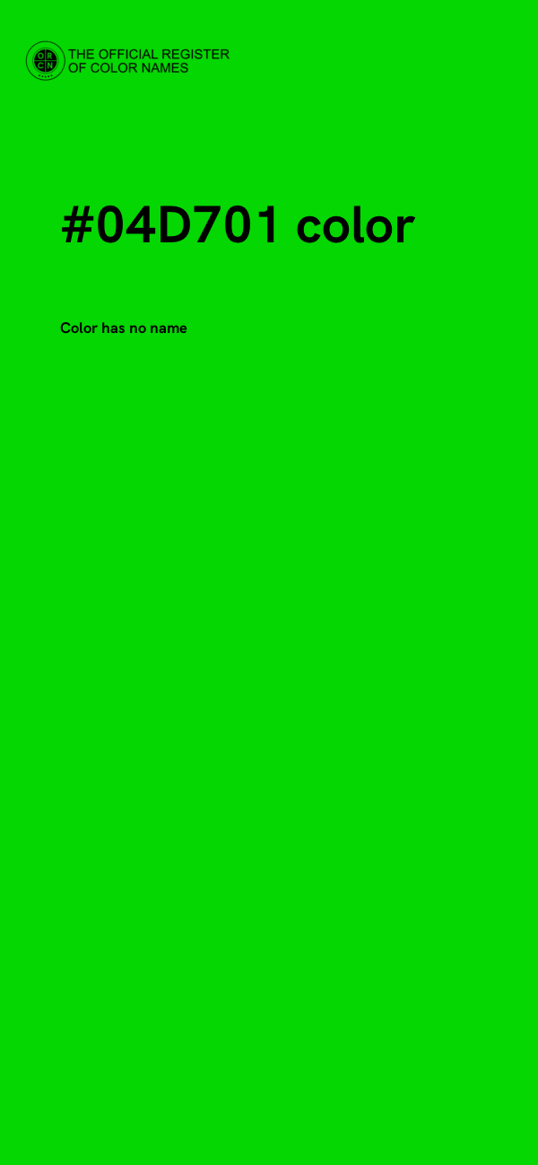 #04D701 color image
