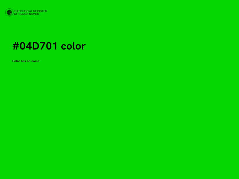 #04D701 color image
