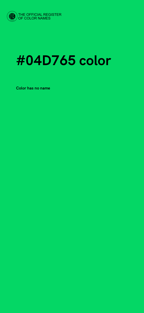 #04D765 color image