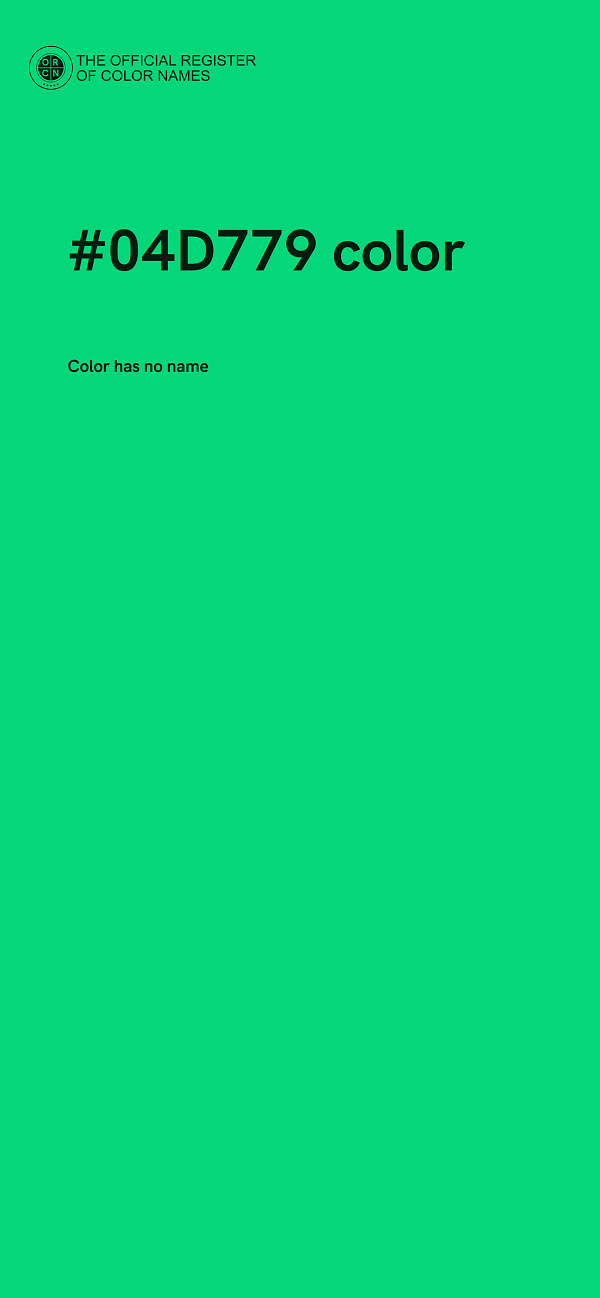 #04D779 color image