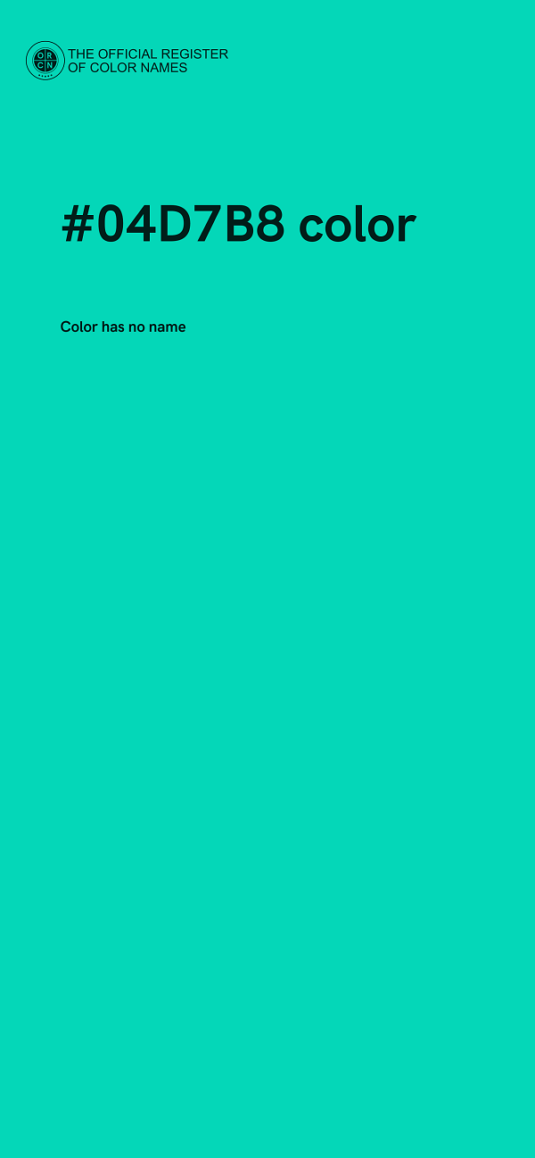 #04D7B8 color image