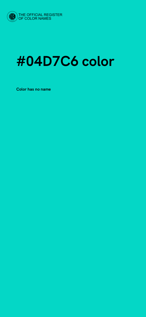 #04D7C6 color image