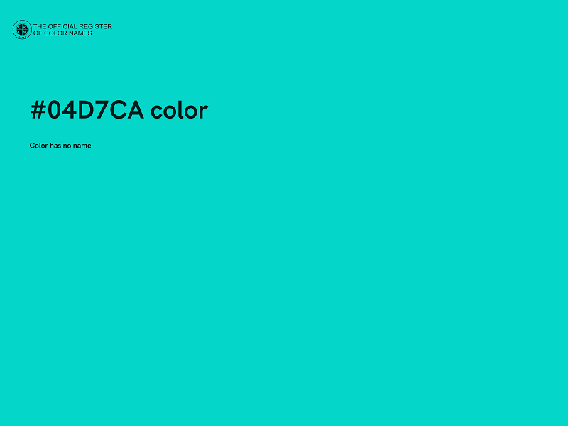 #04D7CA color image