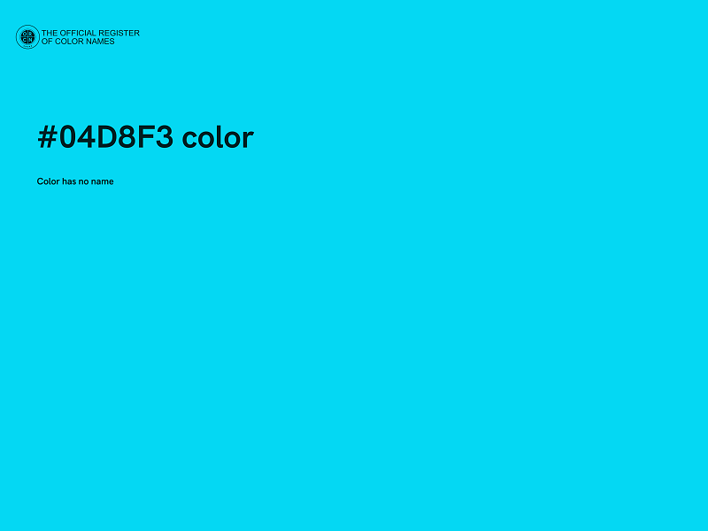 #04D8F3 color image