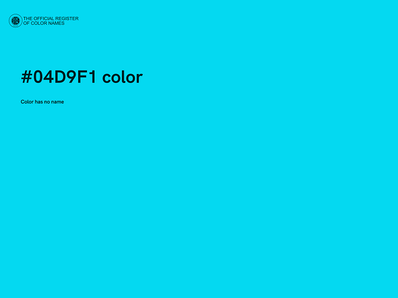 #04D9F1 color image