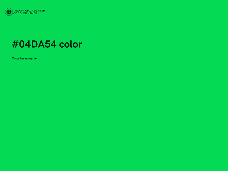 #04DA54 color image
