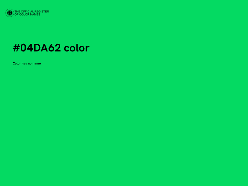 #04DA62 color image