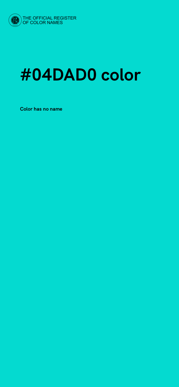 #04DAD0 color image