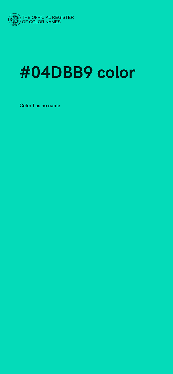 #04DBB9 color image