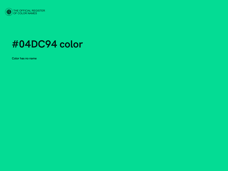 #04DC94 color image