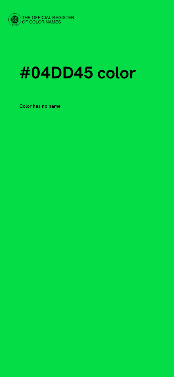 #04DD45 color image