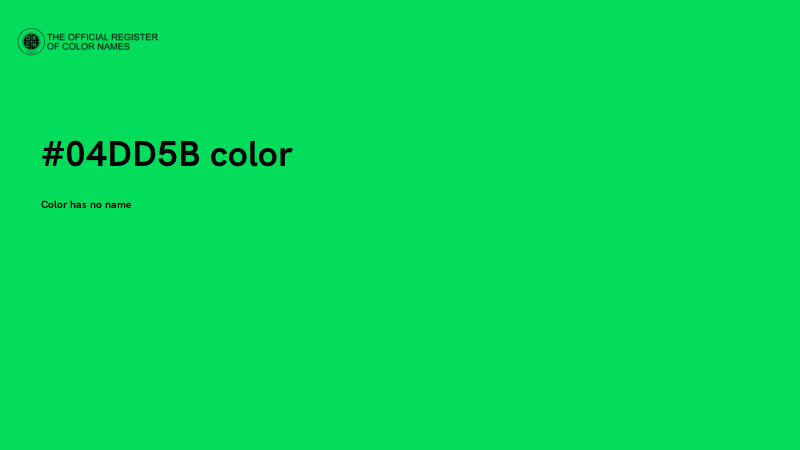 #04DD5B color image