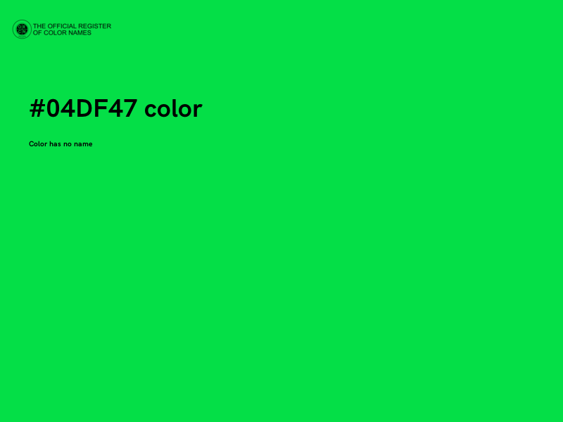 #04DF47 color image