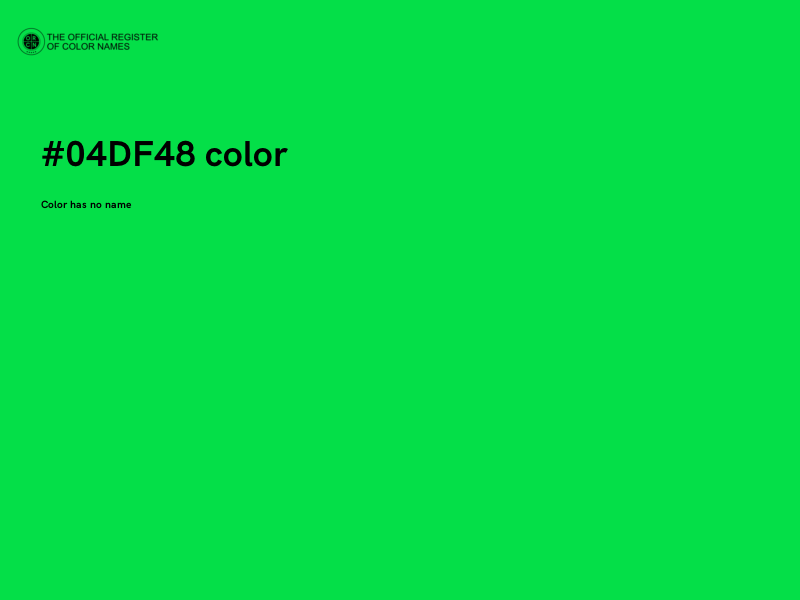 #04DF48 color image