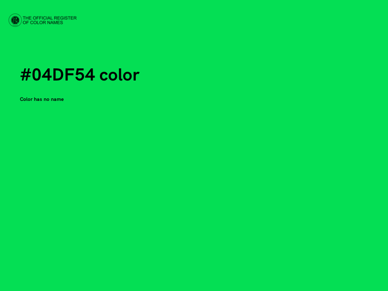 #04DF54 color image