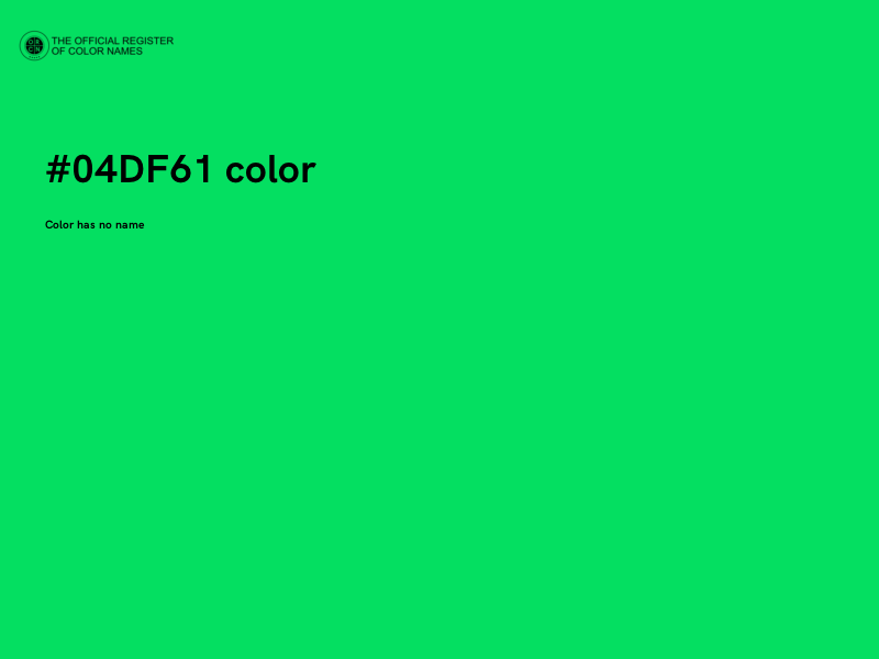 #04DF61 color image