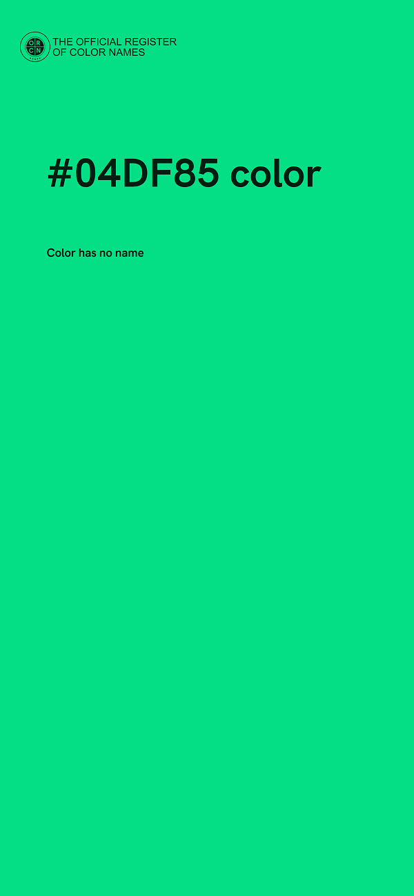 #04DF85 color image