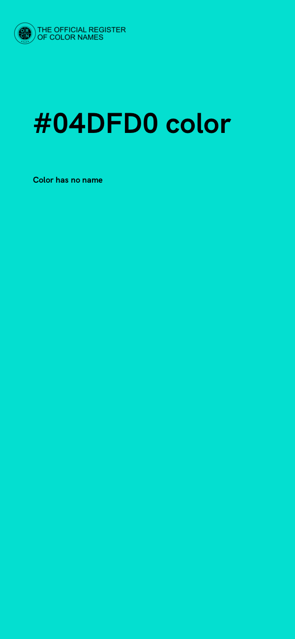 #04DFD0 color image