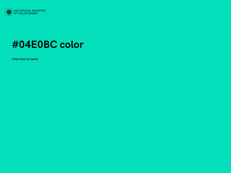 #04E0BC color image
