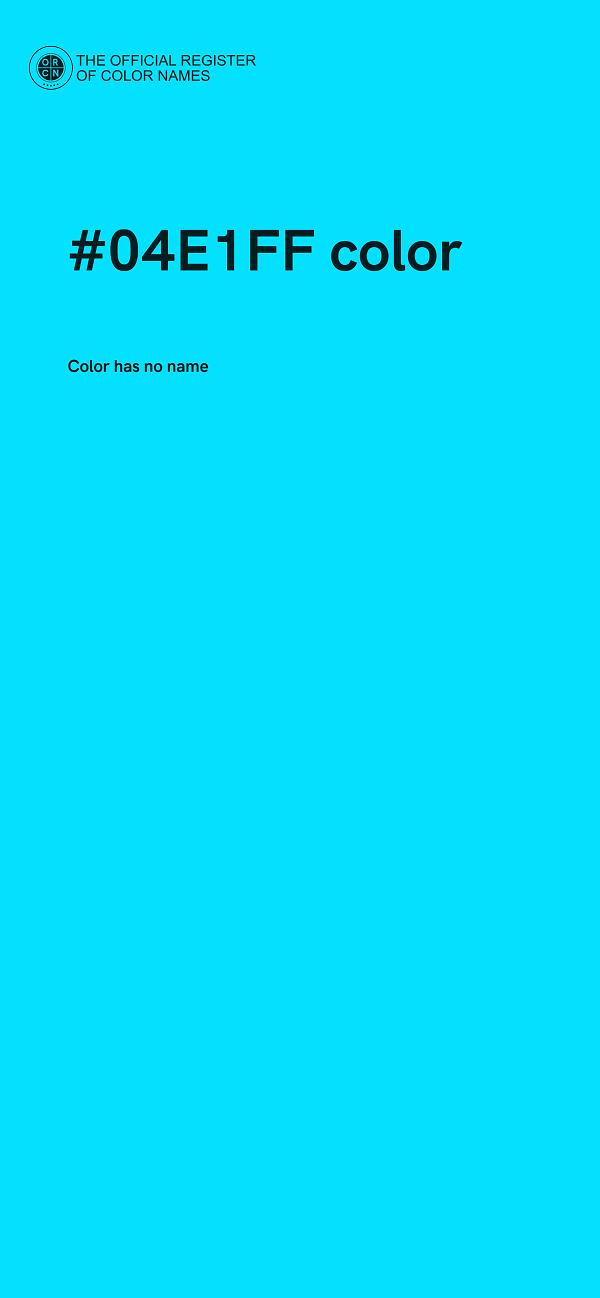 #04E1FF color image