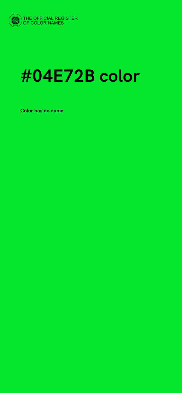 #04E72B color image
