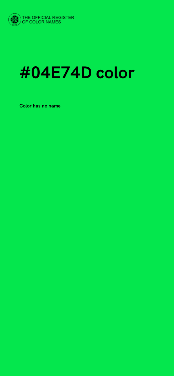 #04E74D color image