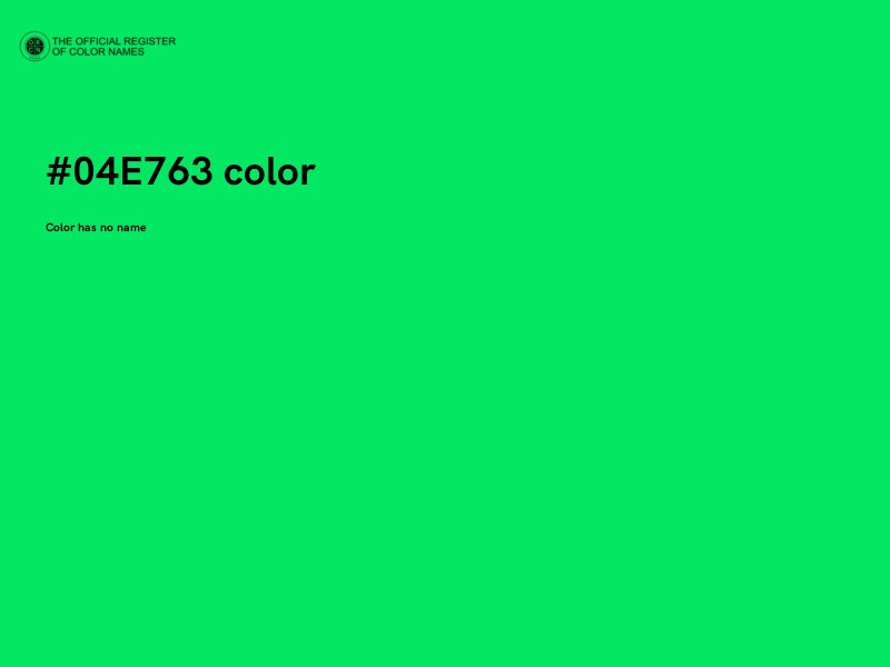 #04E763 color image