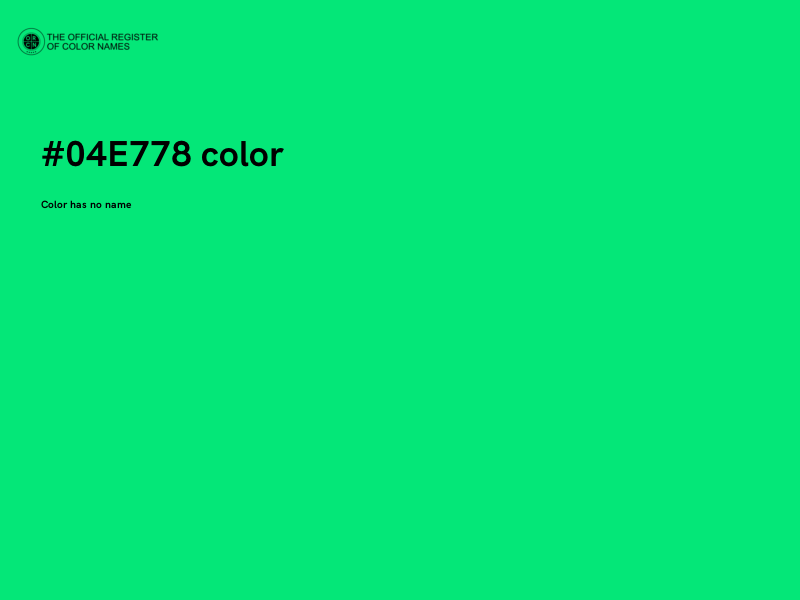#04E778 color image