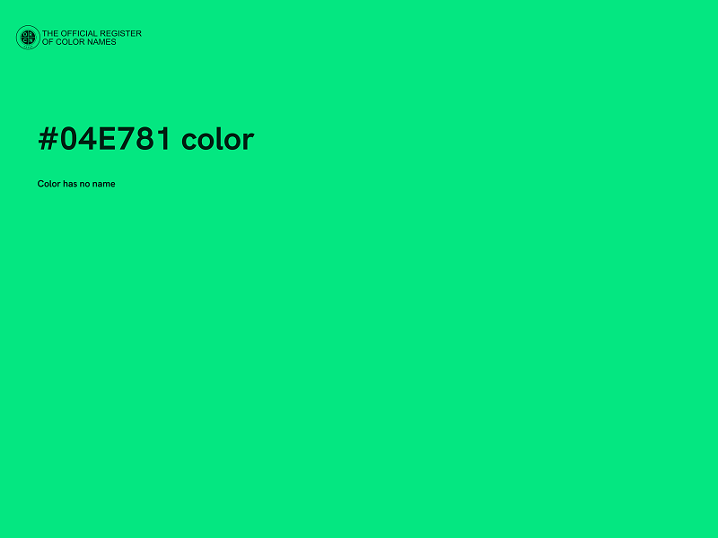 #04E781 color image