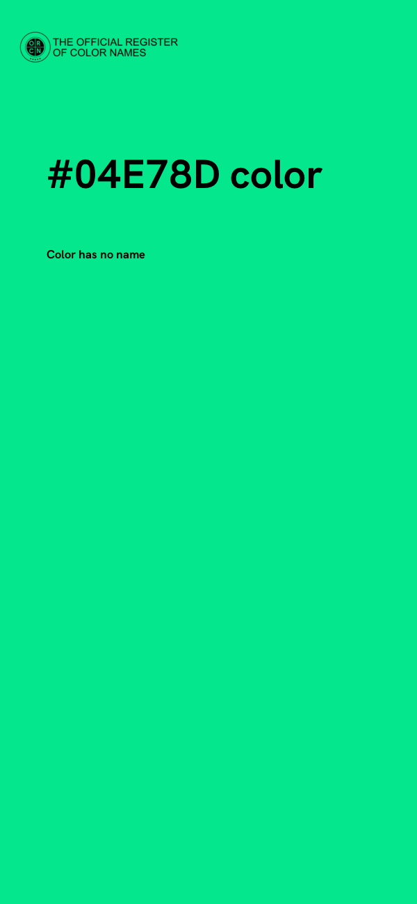 #04E78D color image