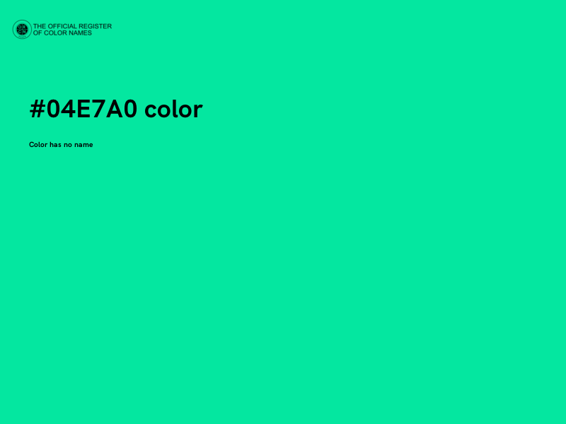 #04E7A0 color image