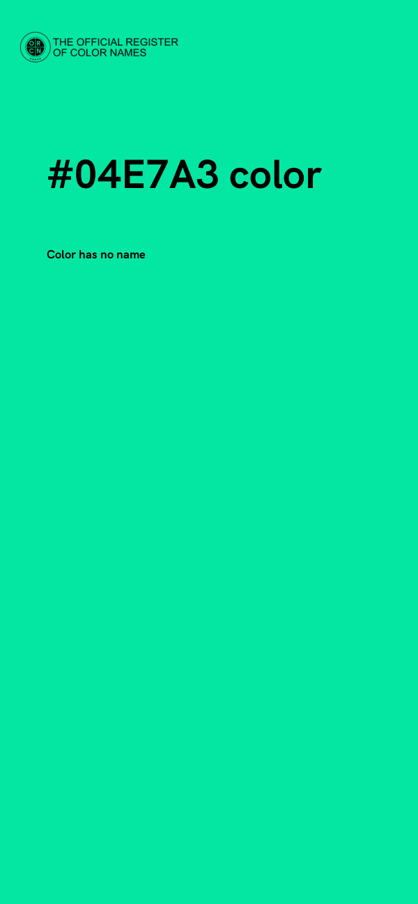 #04E7A3 color image