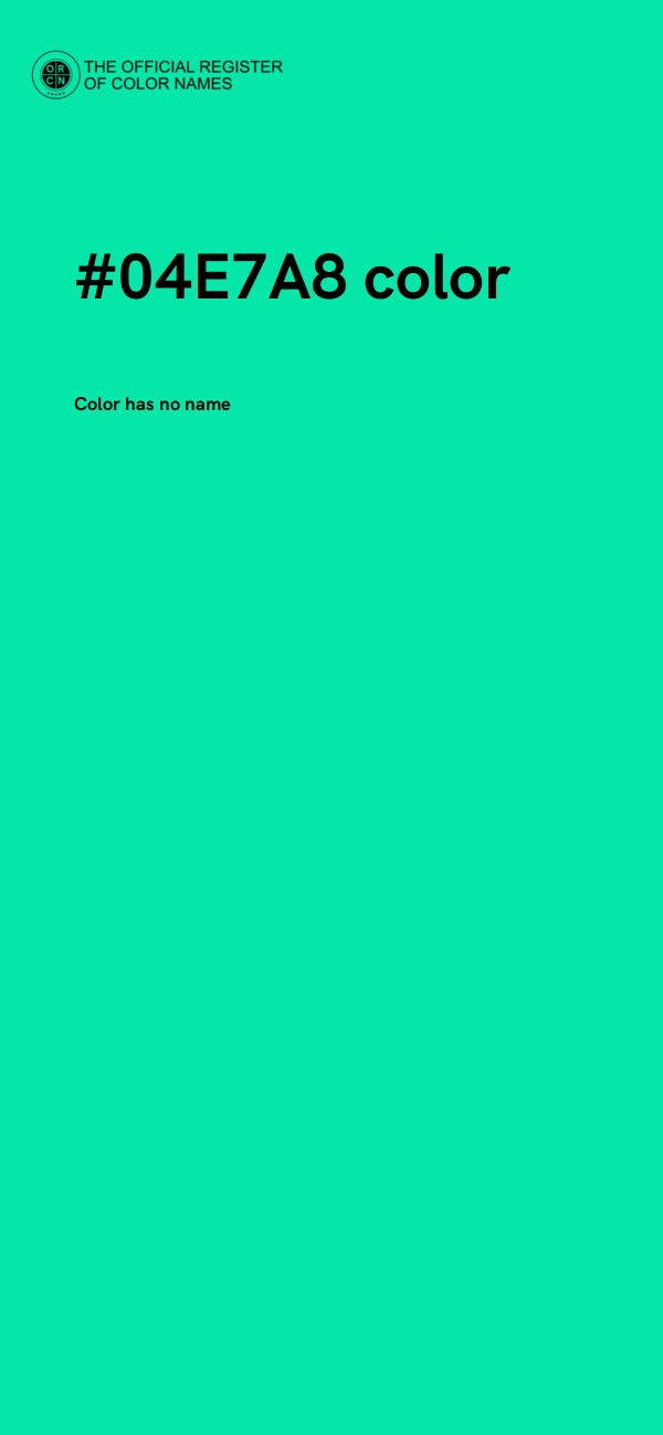 #04E7A8 color image