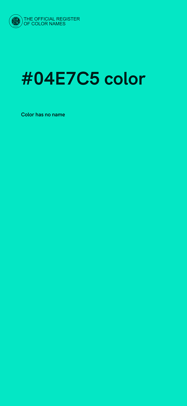 #04E7C5 color image