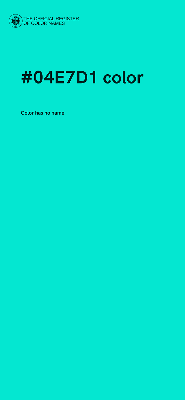 #04E7D1 color image
