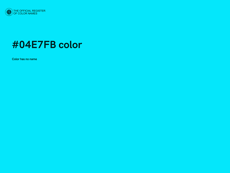 #04E7FB color image