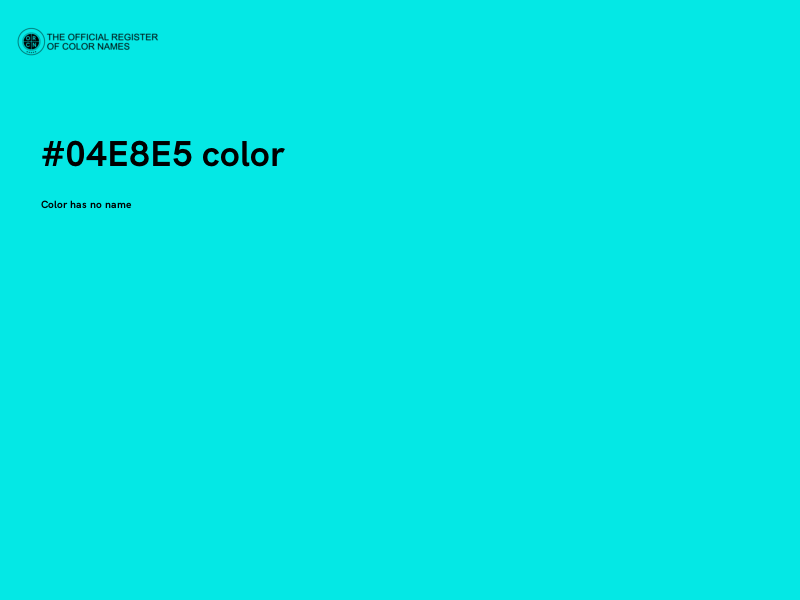 #04E8E5 color image