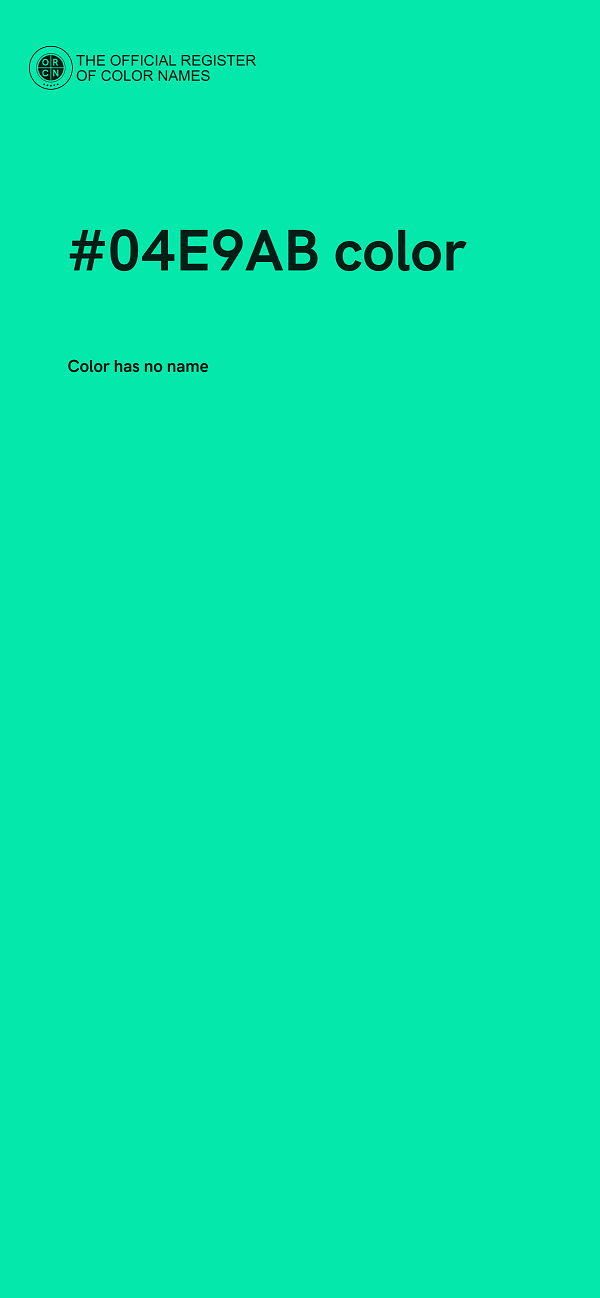 #04E9AB color image