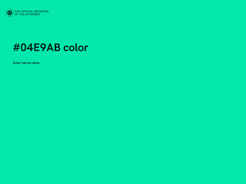 #04E9AB color image