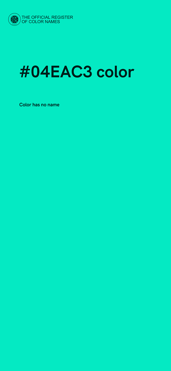 #04EAC3 color image